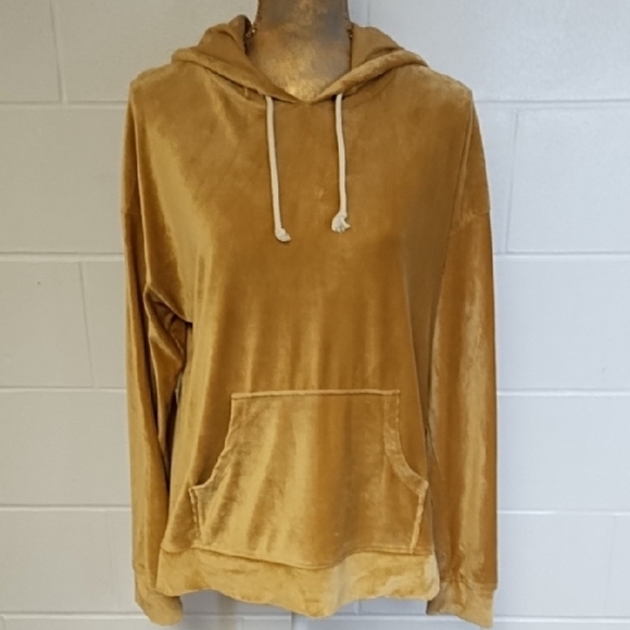 So Soft Velvety Butterscotch Hoodie with Luxurious Texture - Picture 1 of 9